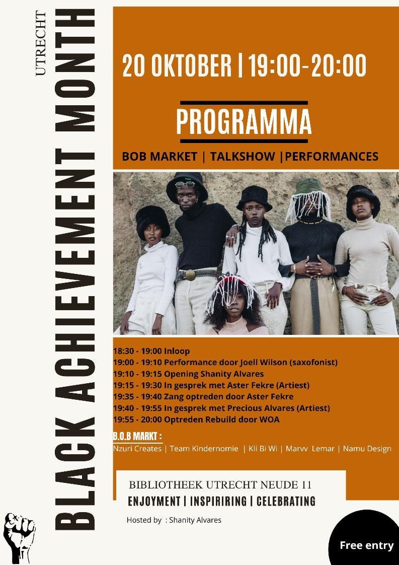 Next event: Black Achievement Month @ De Neude Utrecht 20 oktober 19:00-20:00